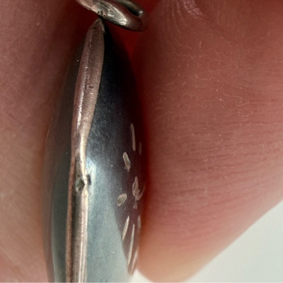 Vintage Double-Sided Siam Sterling Niello Pendant - Thai Dancer Mekkala 4.10g - Picture 11 of 11